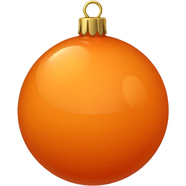 orange christmas ball emoji
