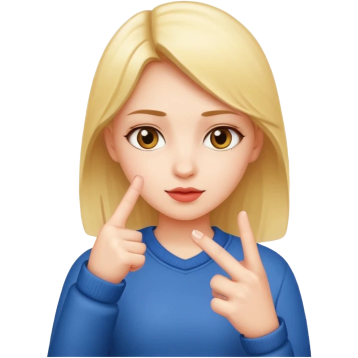 Girl middle finger  emoji