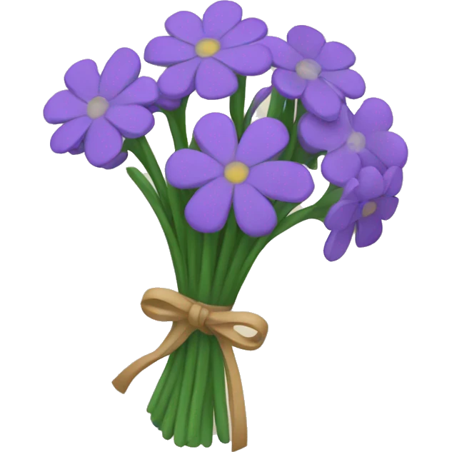 Small violet flower bouquet emoji