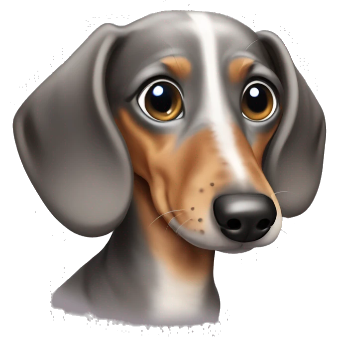 dapple dachshund with one blue eye emoji