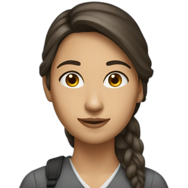 student woman white brunetter emoji