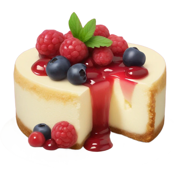 Realistic berry cheesecake  emoji
