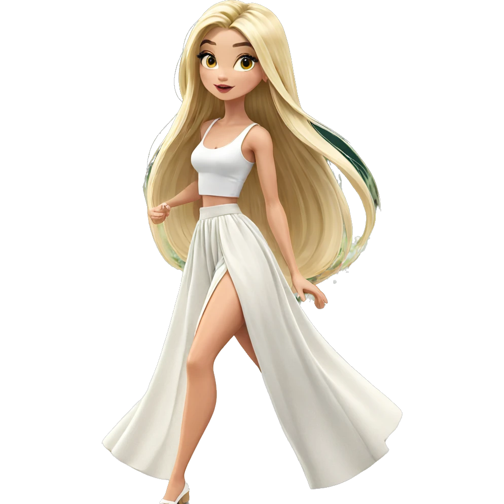 blonde girl in outdoor setting emoji