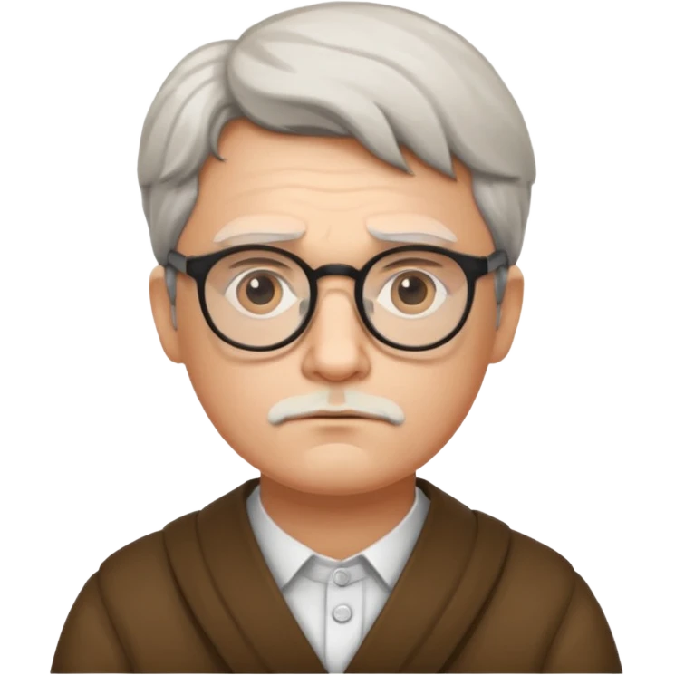 philosopher, wearing glasses emoji
