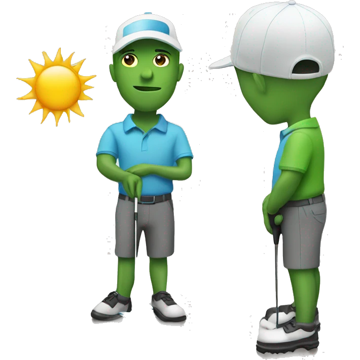 Golfer water sun emoji
