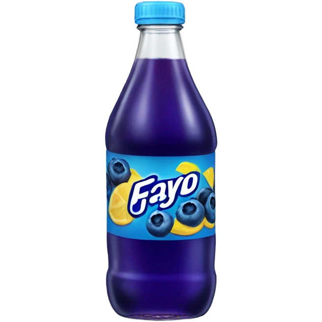a bottle of blueberry faygo  emoji