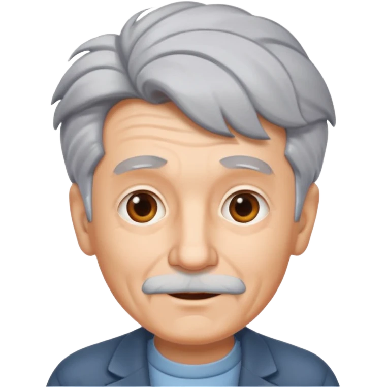 old guy with funny hair emoji