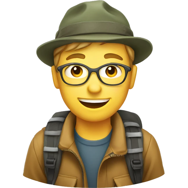Young German nature traveller to Finnland emoji