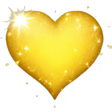 Yellow heart with sparkles emoji