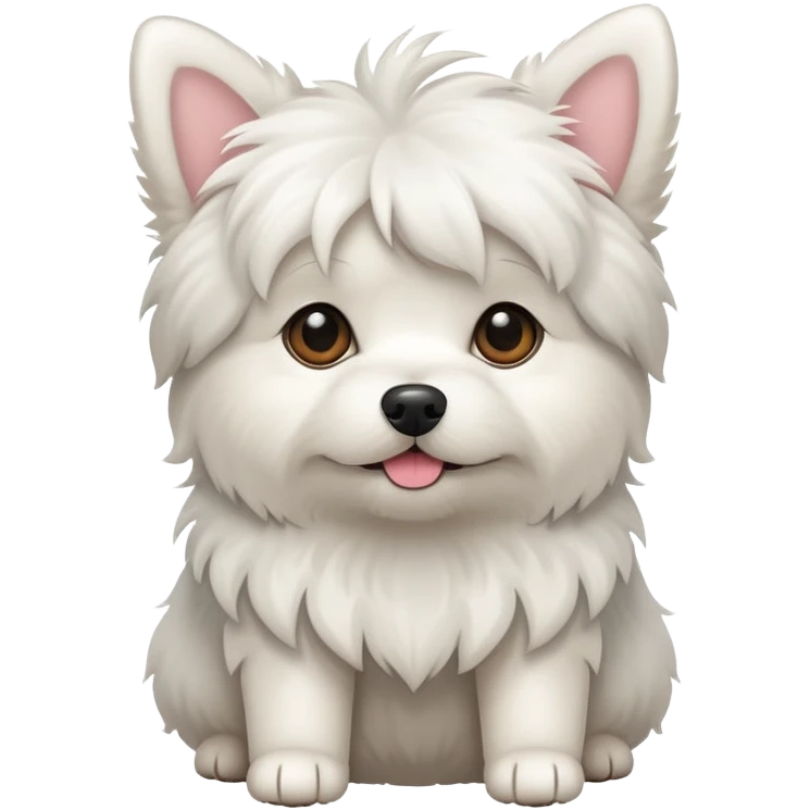 Shaggy white small dog emoji