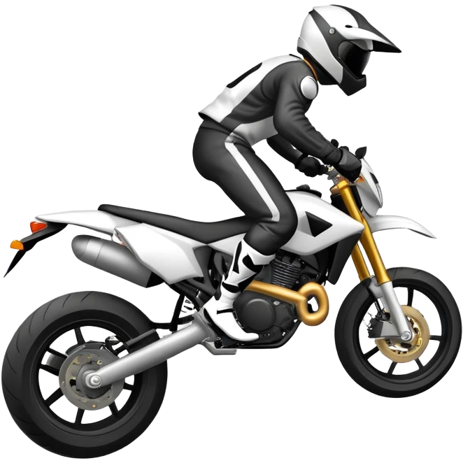 Supermoto in wheelie  emoji