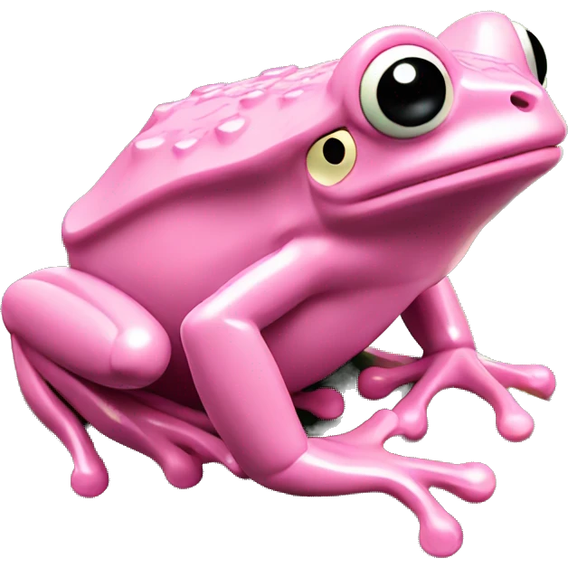 Pink tree frog lego emoji