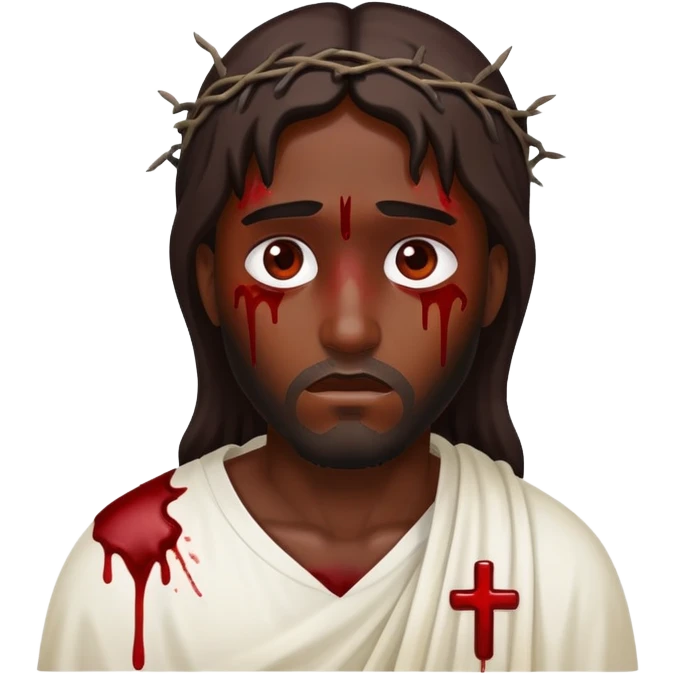 Dark skin christ injured emoji