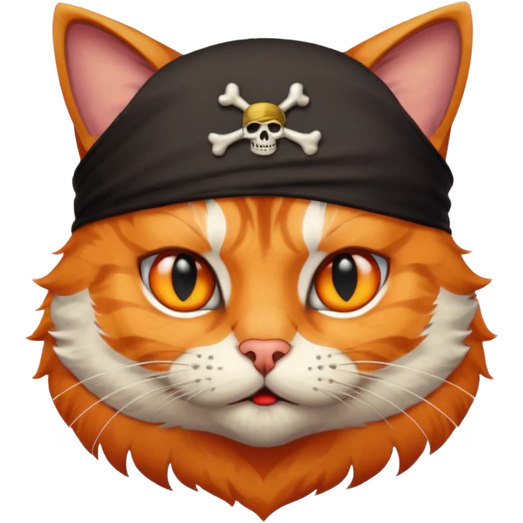 pirate cat with eye patch emoji