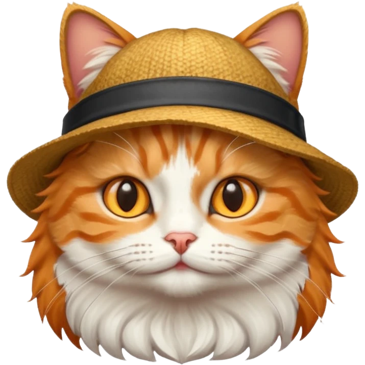 Un gato un sombrero emoji
