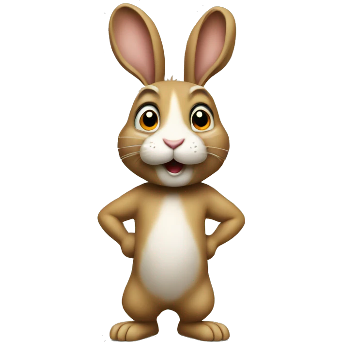 rabbit stands on two legs emoji