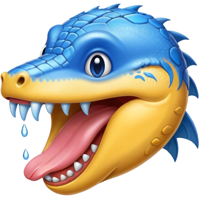 👅 coloreaza limba in culoarea albastra emoji