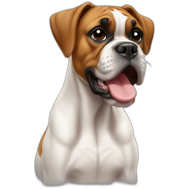 Boxer dog licking emoji
