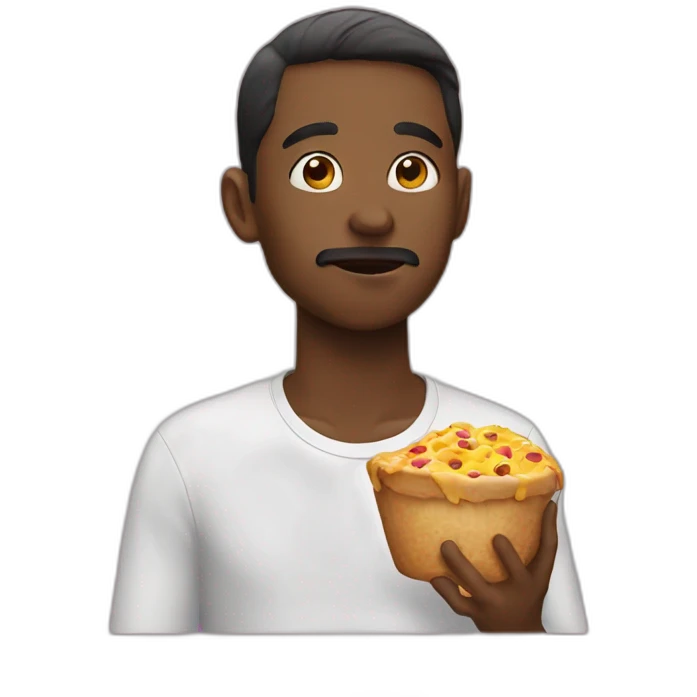 Someone eating emoji
