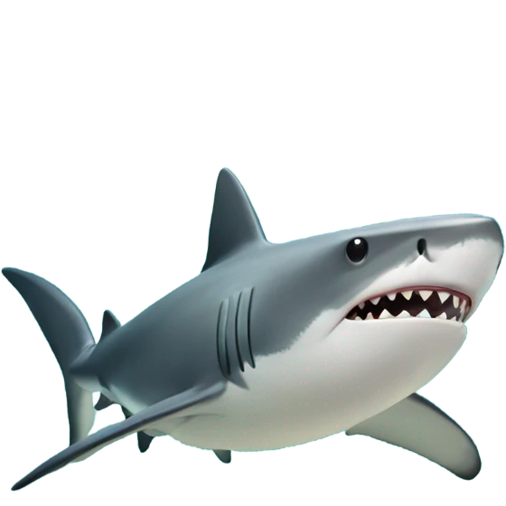 Shark in aquarium emoji