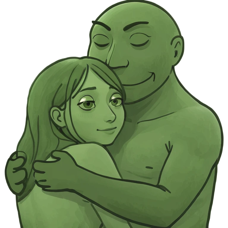 man hugging a girl emoji
