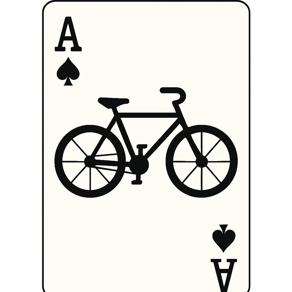 A bicycle with two wheels, handlebars, and a frame, shown from the side in a clean, minimalist design with essential details only emoji
