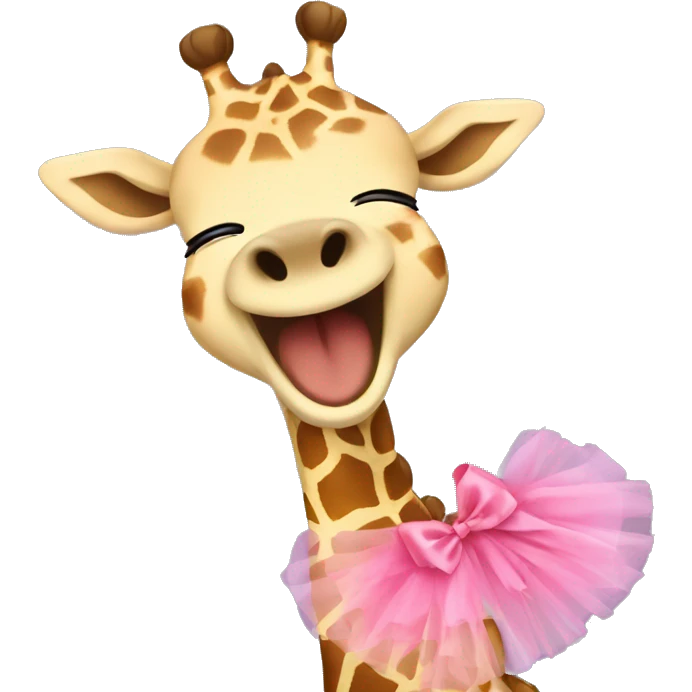 Laughing Giraffe with a tutu emoji