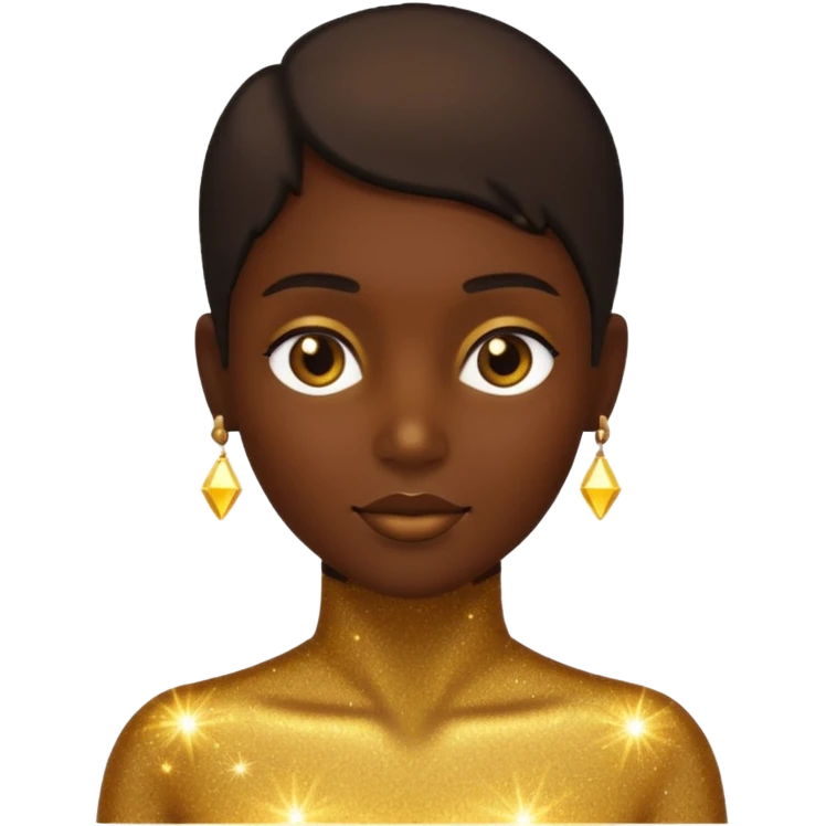 human silhouette glowing with sparkles emoji