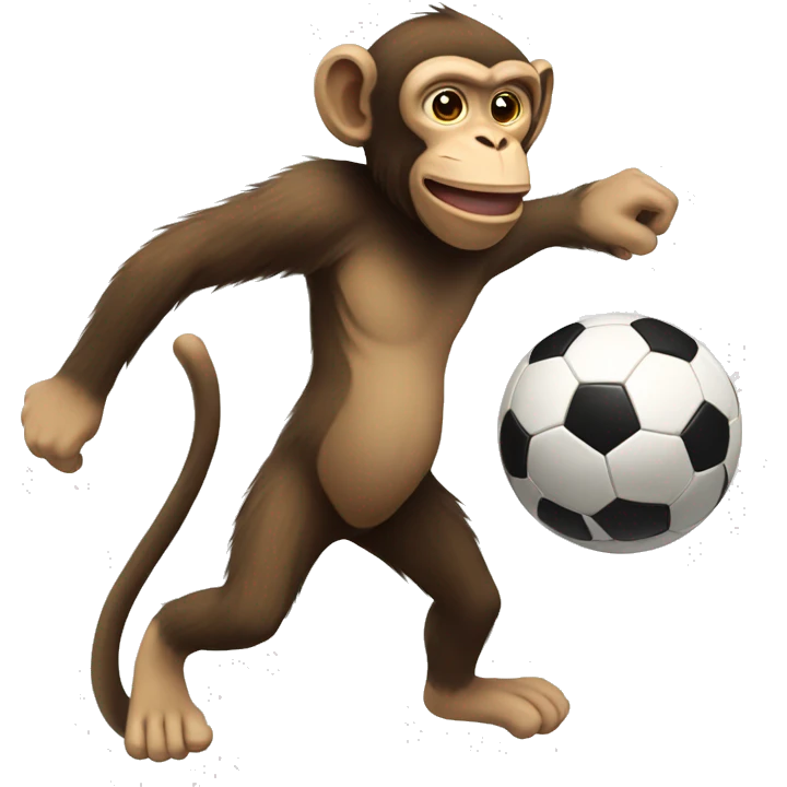 Monkey playing soccer  emoji