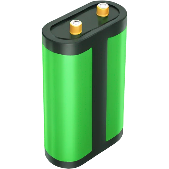 Cool Green battery  emoji