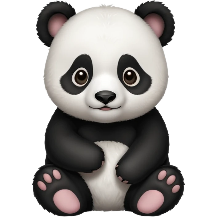 Cute panda cub saying hello  emoji