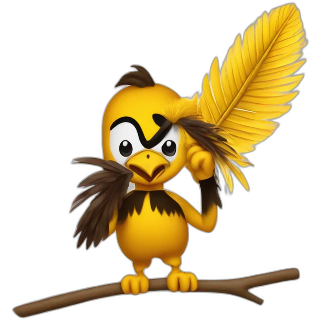 iowa state cy plucking feathers from herky hawkeye emoji
