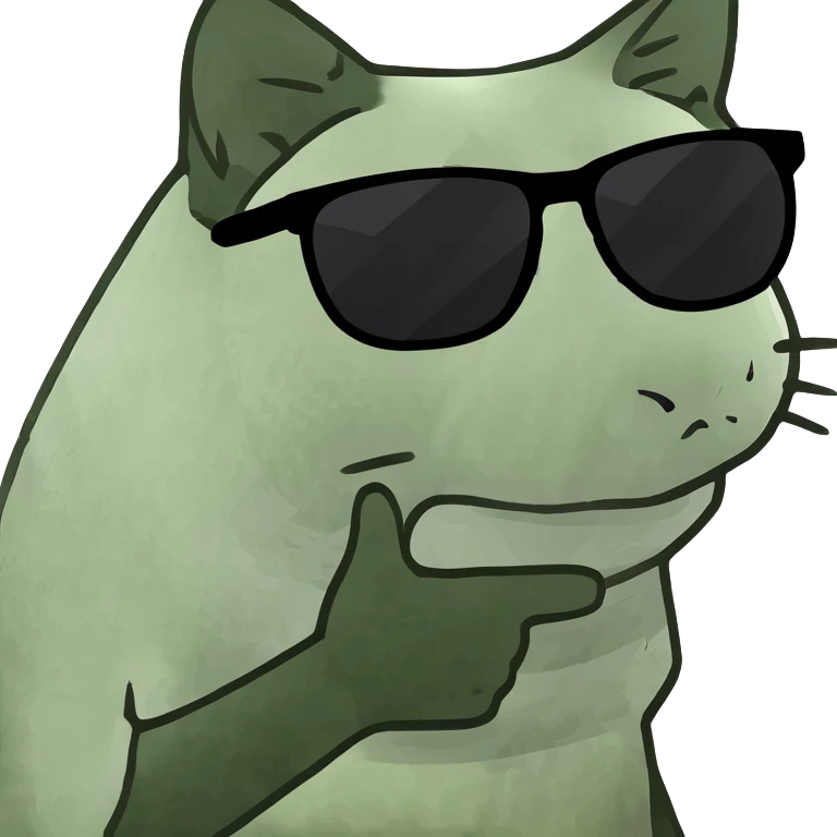 Cat with sunglasses emoji