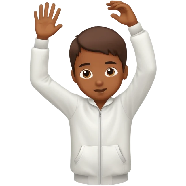 A kid hitting the dab emoji