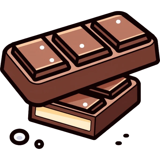 Dark chocolate with sea salt emoji