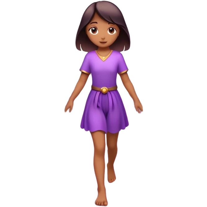 
A small figure walks across a glowing bridge, holding soft pink and purple orbs in each hand—symbolizing compassion and forgiveness. A gentle heart aura trails behind them, showing healing in motion. emoji