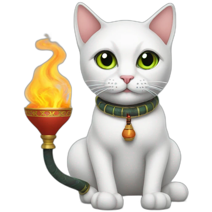 A cat with shisha  emoji