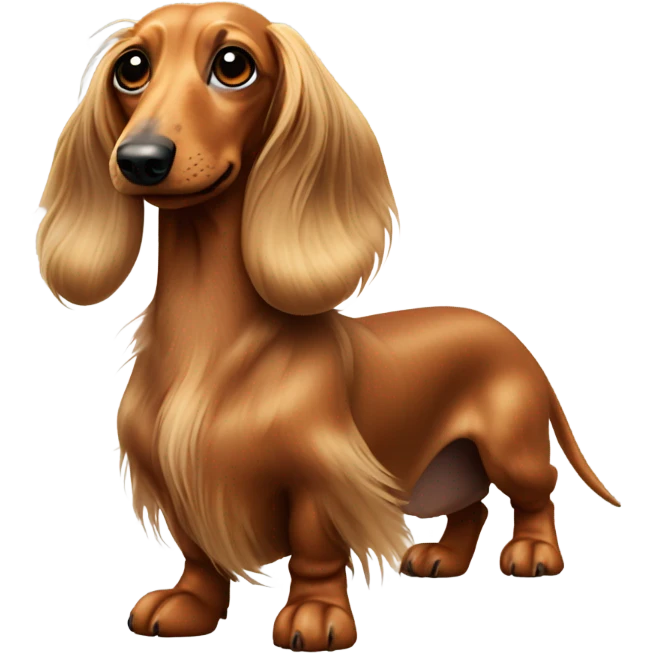Long haired dachshund  emoji
