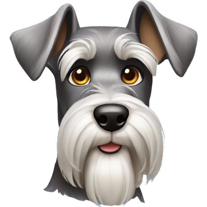 Schnauzer dog with more pointed and sharp ears emoji