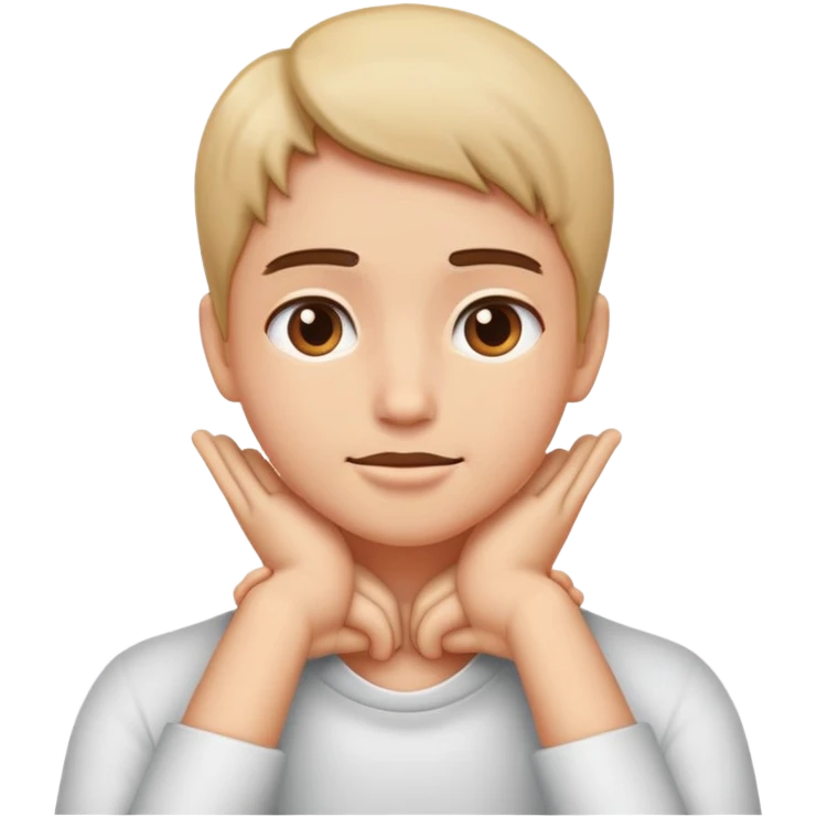 Person hands on neck  emoji