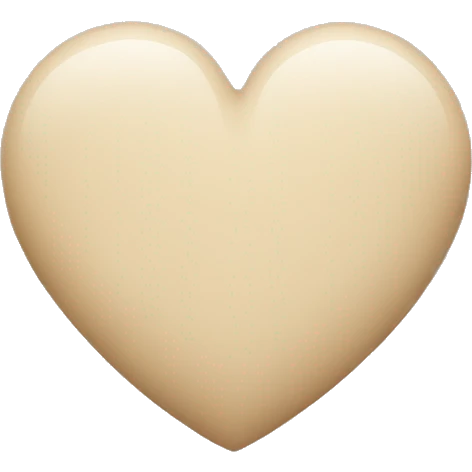 Beige heart  emoji