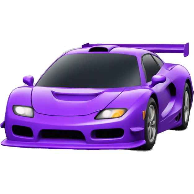 a purple race-car emoji