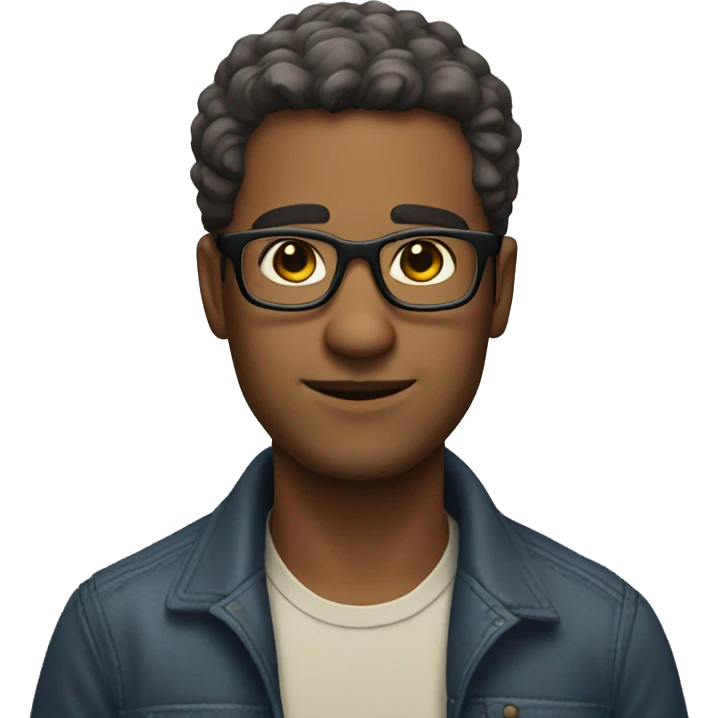 olg guy with short hair and glasses emoji