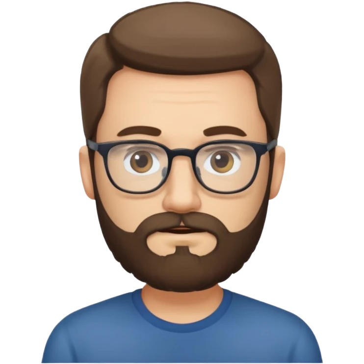 bearded man with eyeglasses emoji