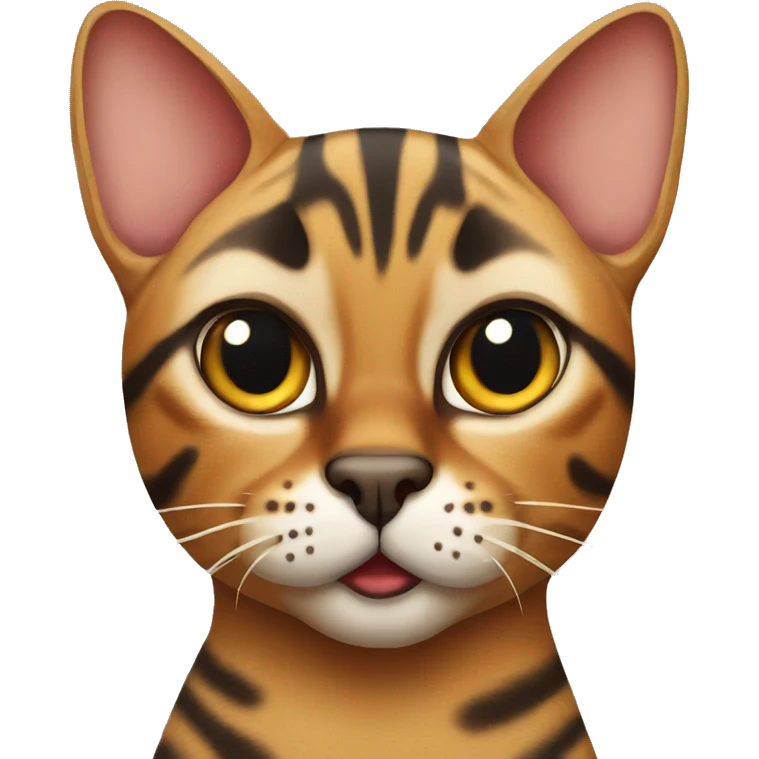 bengal cat with an annoyed expression emoji