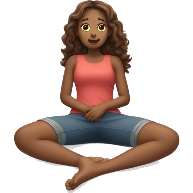 girl laying flat on her belly  emoji