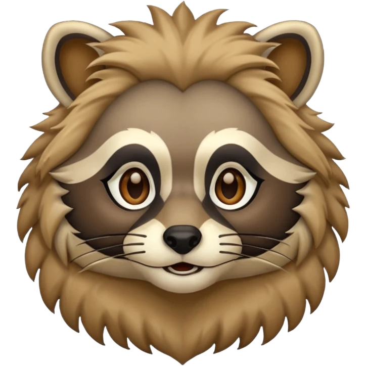 Raccoon lion emoji