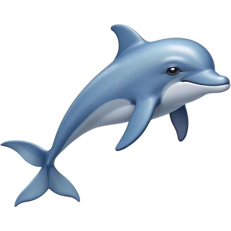 Cinematic Noble Dolphin Portrait Emoji, Poised and graceful, with a sleek, streamlined body of smooth, silvery-blue skin and a gentle, arched dorsal fin, deep, soulful eyes exuding intelligence, Simplified yet sharp and sophisticated features, highly detailed, glowing with a soft, aquatic luminescence, high shine, intelligent and elegant, stylized with an air of oceanic majesty, focused and fluid, soft glowing outline, capturing the essence of a watchful and confident marine guardian that seems ready to leap out of the screen with effortless authority! emoji