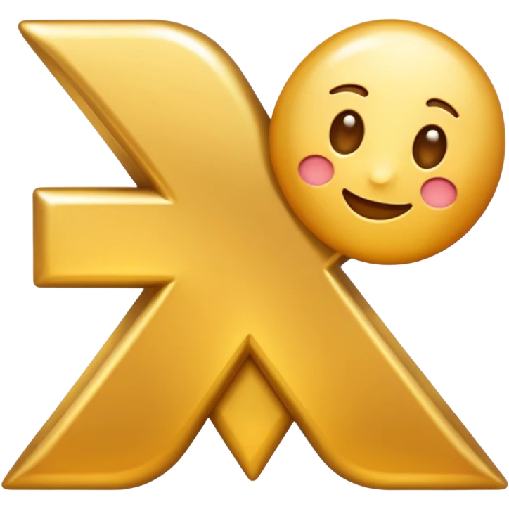 emoji-style glossy icon with two characters: X and S placed side by side forming “XS”, bold rounded font, golden 3D shine, smooth gradients, soft highlights, transparent background

 emoji