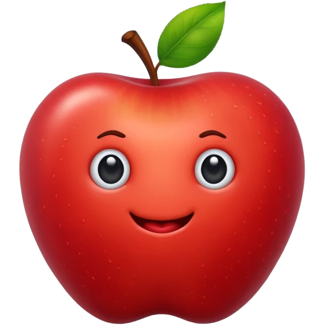 worm in apple emoji